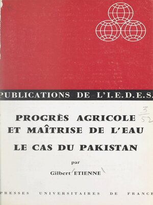 cover image of Progrès agricole et maîtrise de l'eau